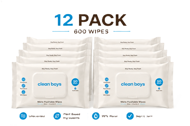 Men’s Flushable Wipes.