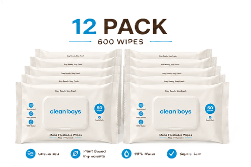 Men’s Flushable Wipes.