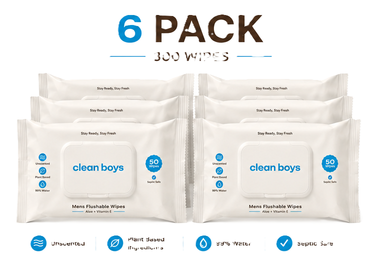 Men’s Flushable Wipes.