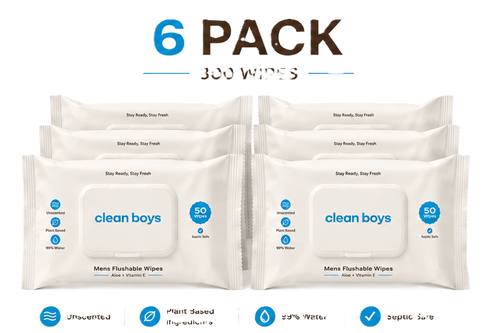 Men’s Flushable Wipes.