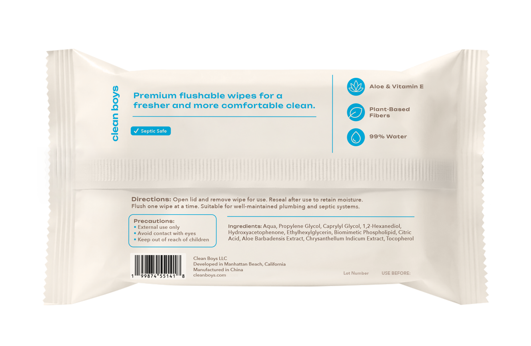 Men’s Flushable Wipes.
