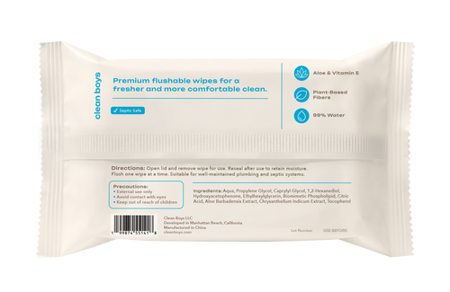 Men’s Flushable Wipes.