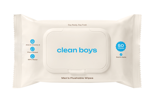 Men’s Flushable Wipes.