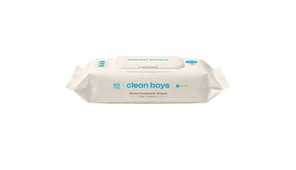 Men’s Flushable Wipes.