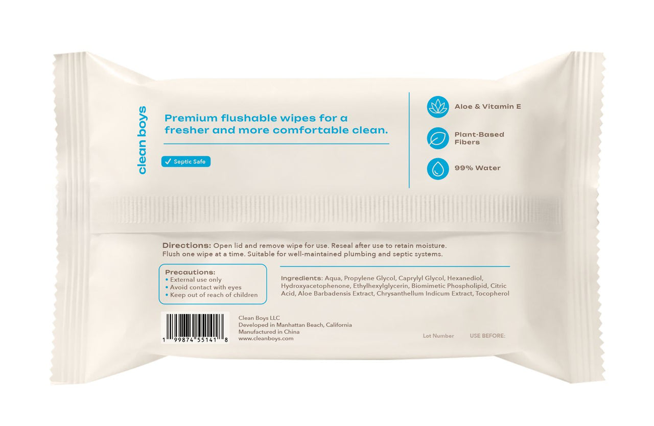 Men’s Flushable Wipes.