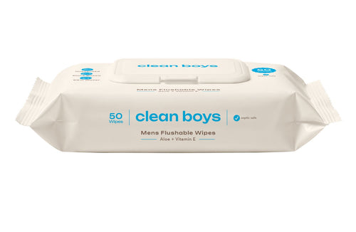 Men’s Flushable Wipes.