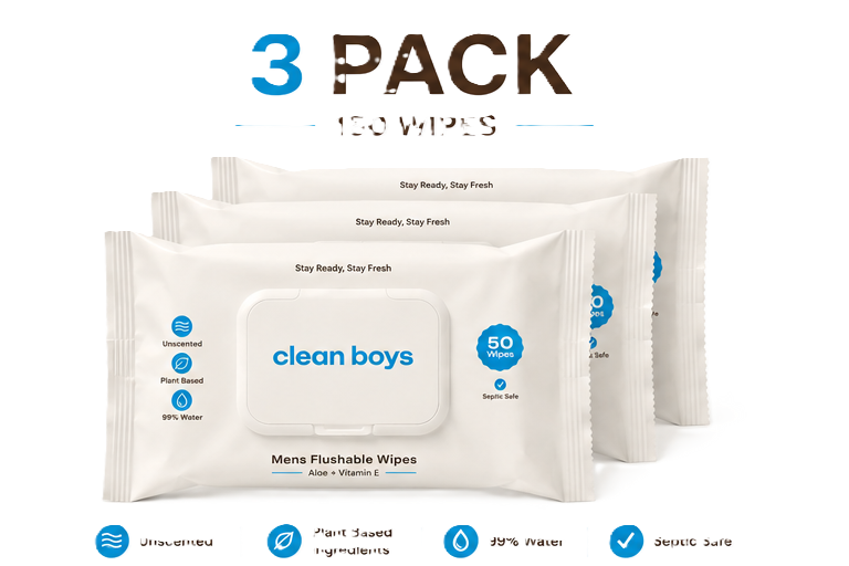Men’s Flushable Wipes.