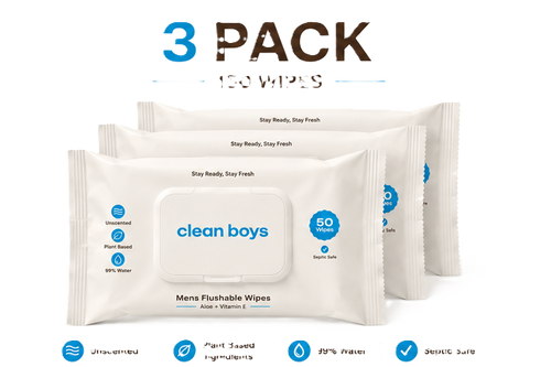 Men’s Flushable Wipes.