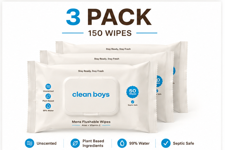 Men’s Flushable Wipes.