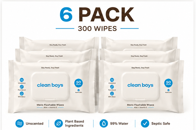 Men’s Flushable Wipes.